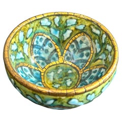 Art Deco Bowl w/ Persian Influence by Metthey, Blue, Green and Gold