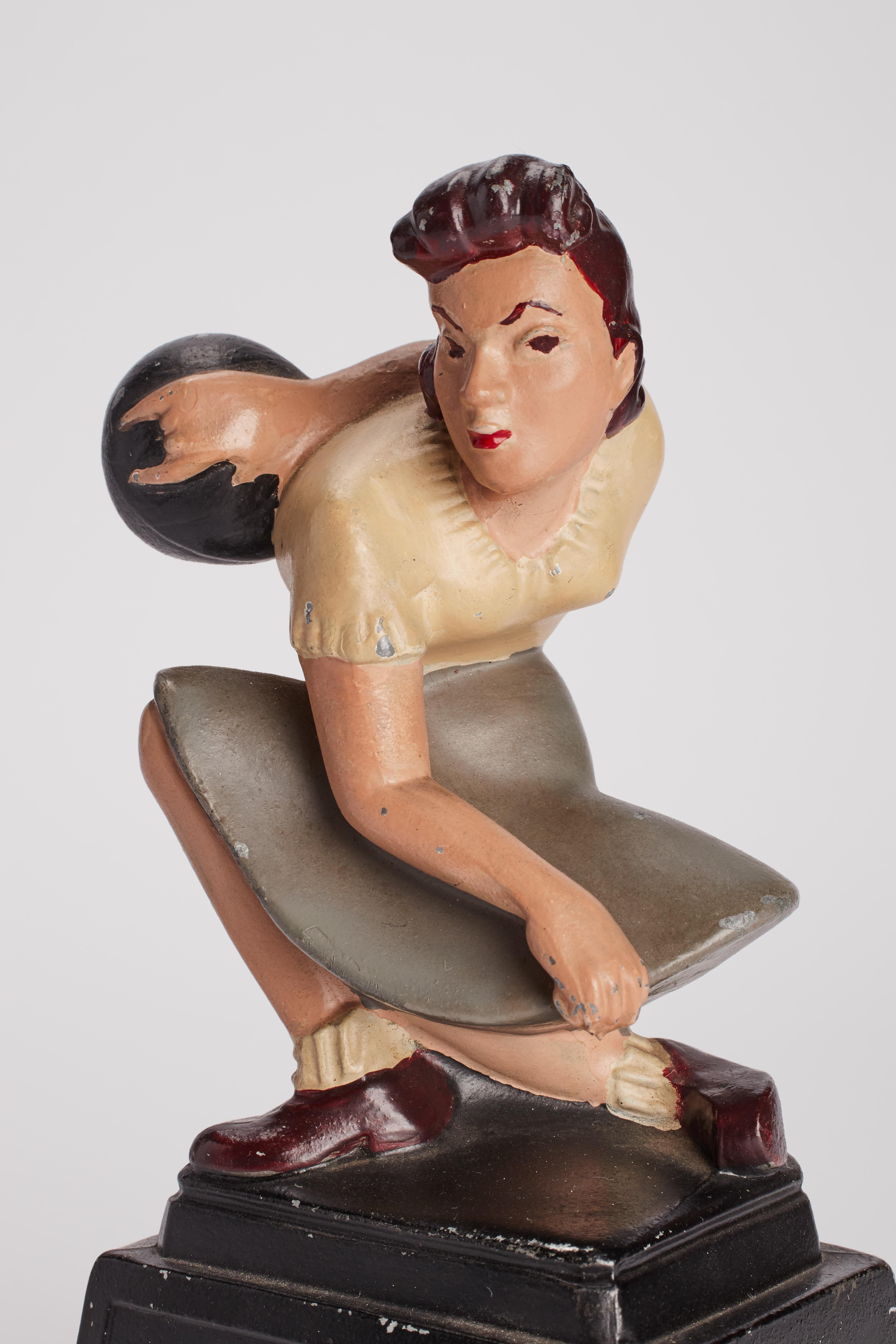 American Art déco bowling bookends, USA 1930.   For Sale