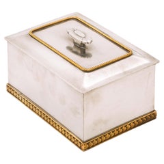 Scatola Art Deco in peltro e ottone, 1937