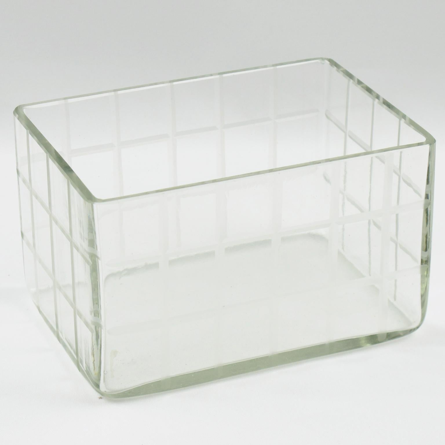 Caja Art Decó, Metal, Macasar y Cristal en Bueno estado para la venta en Atlanta, GA