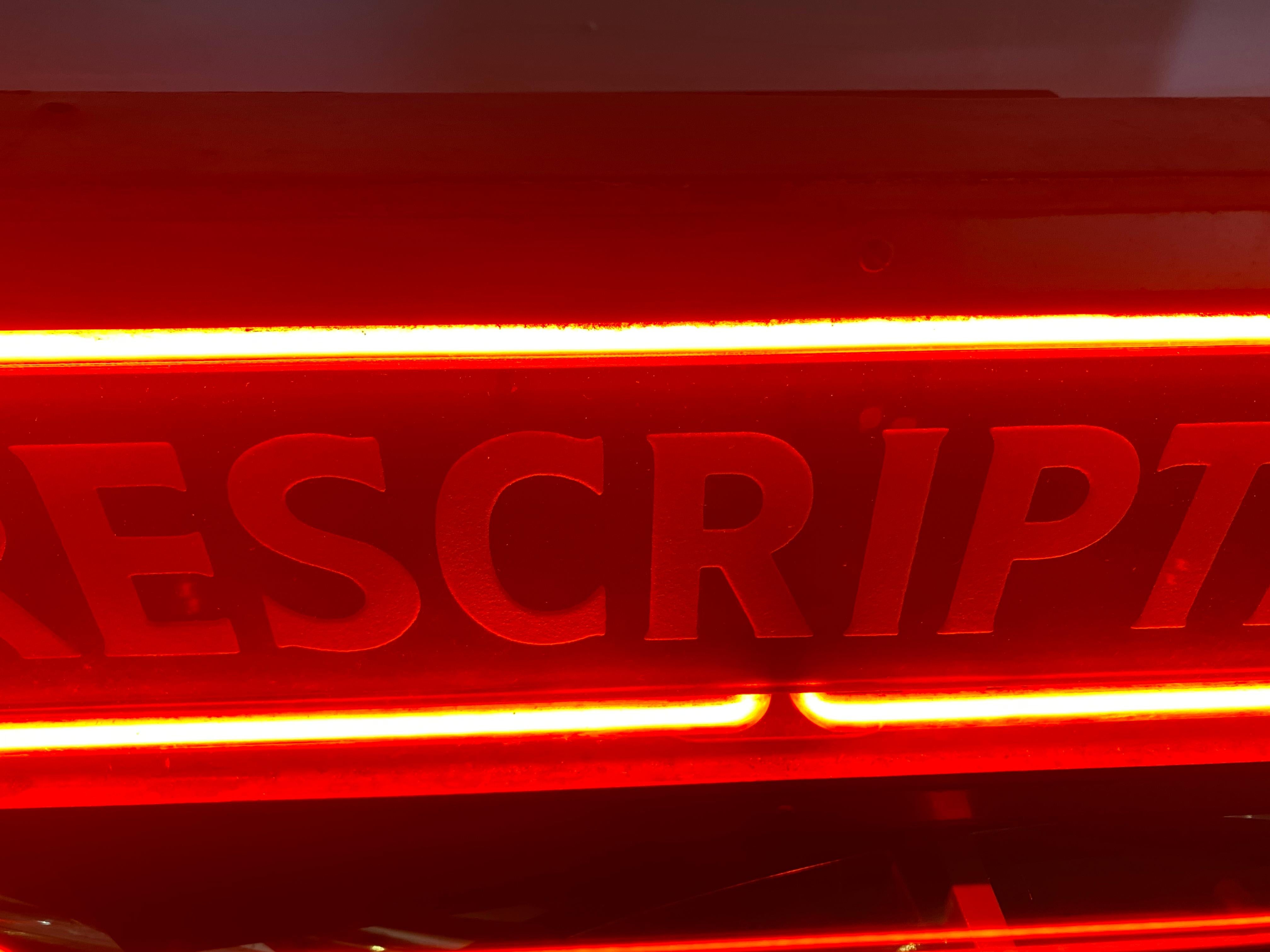 red neon sign