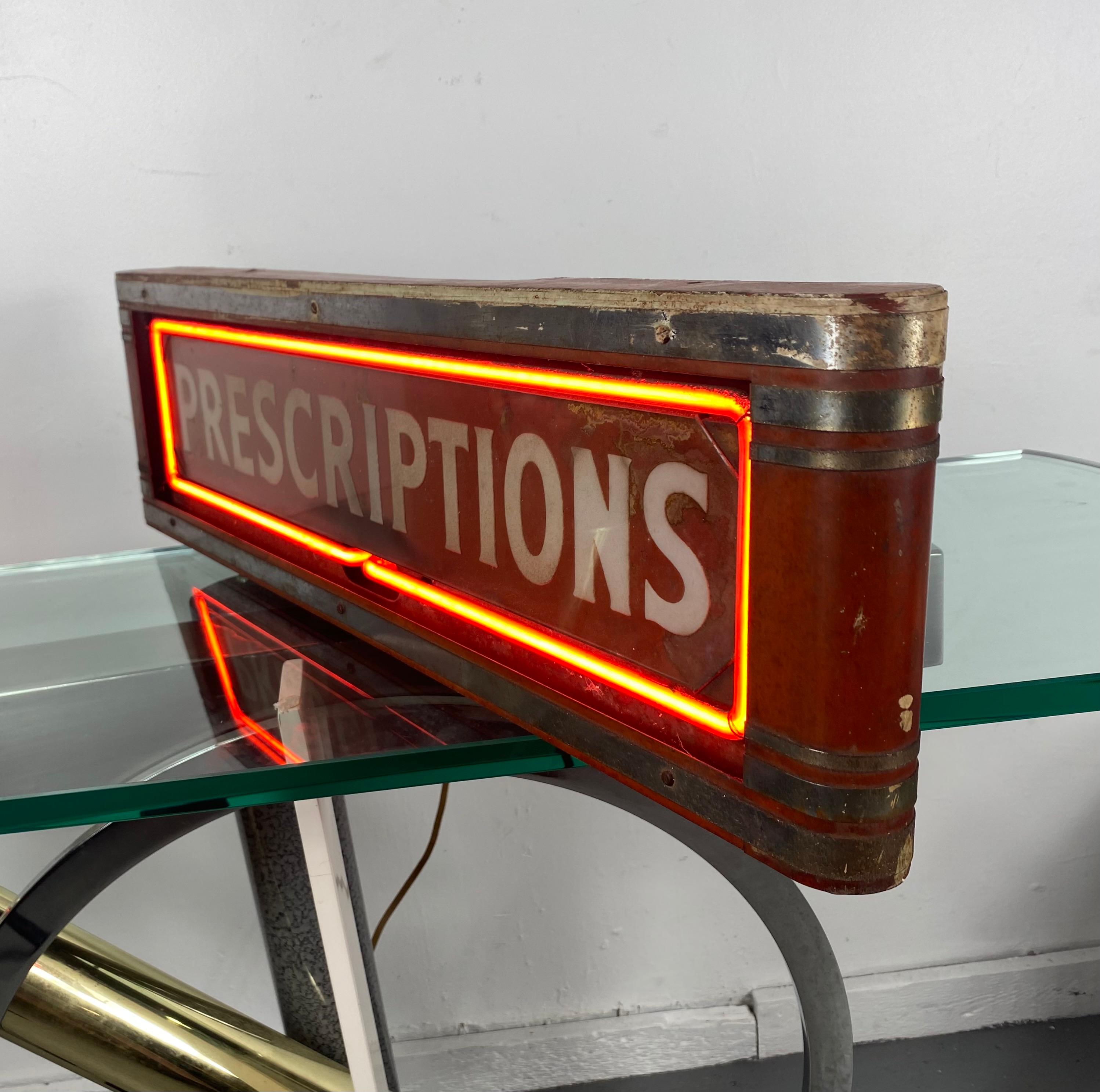 Mid-20th Century Art Deco Box Neon Sign, 