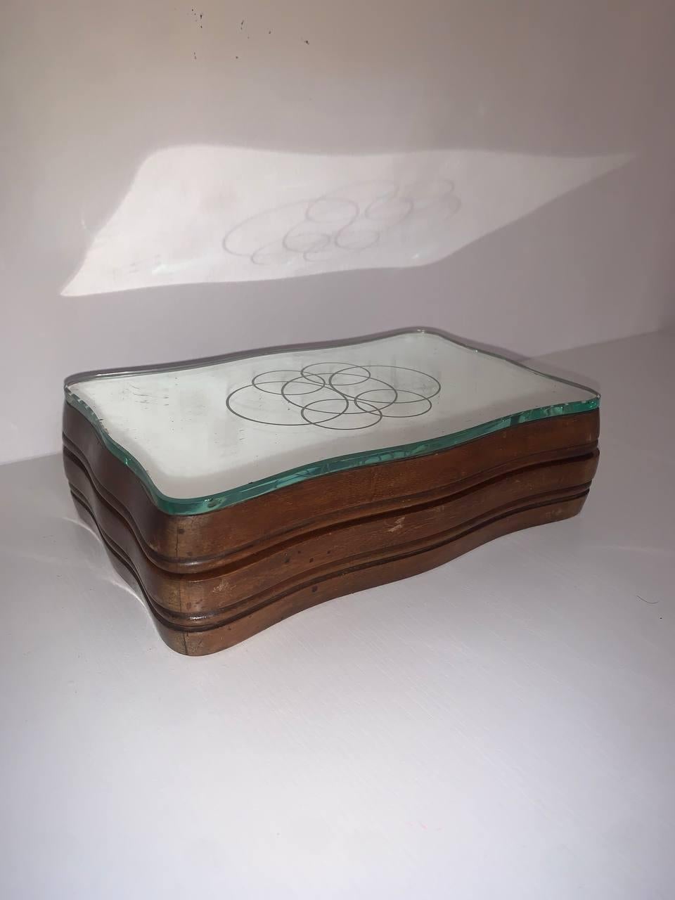 Caja Art Déco Pietro Chiesa y Gio Ponti para Fontana Arte, Italia Años 30 en venta 2