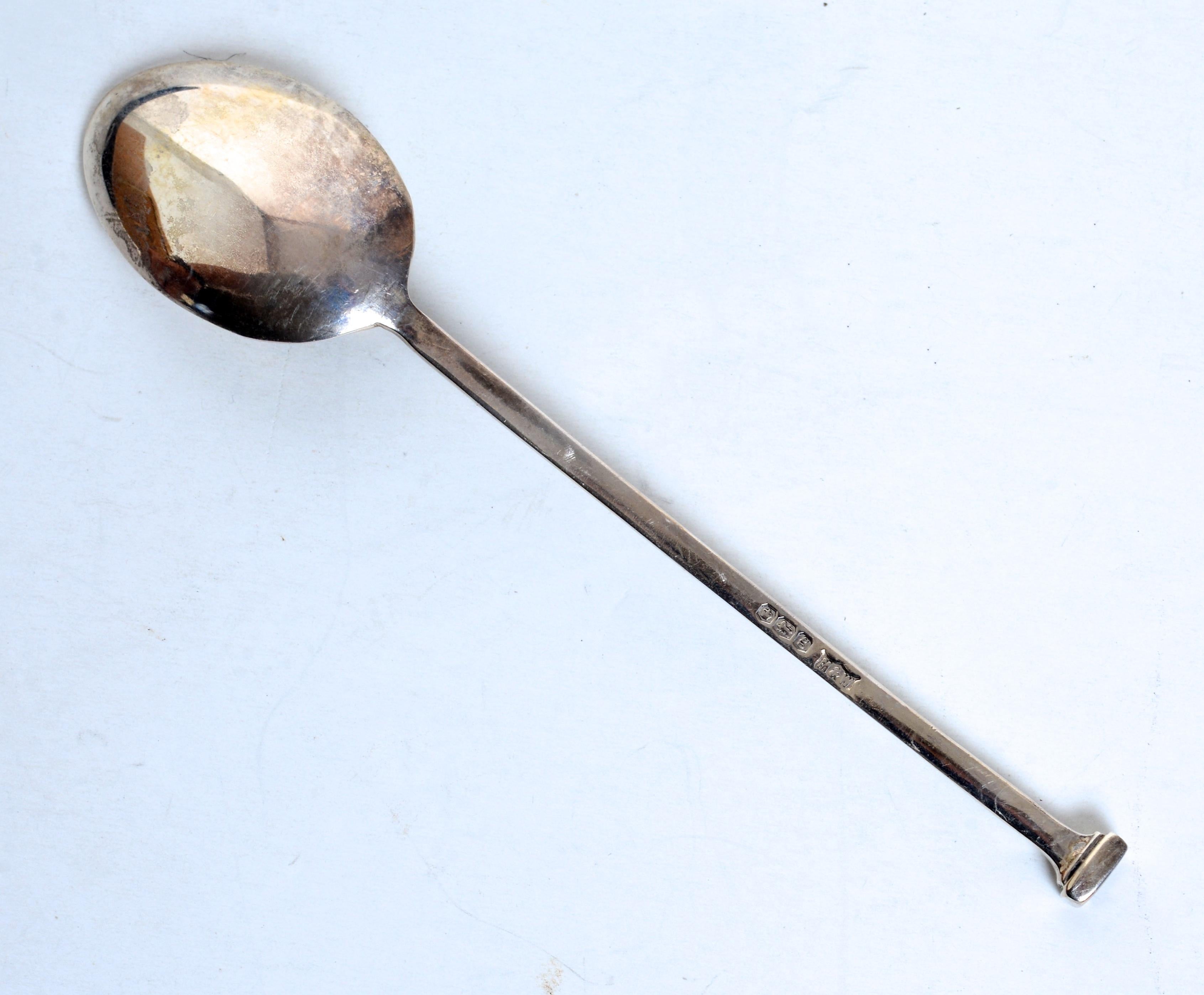 Art Deco Boxed Set of Mappin & Webb Sterling Silver Demitasse Spoons c1924 For Sale 1