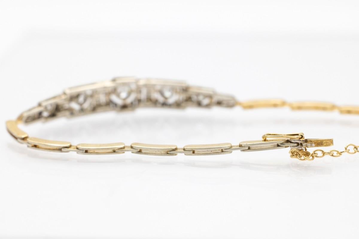Art Deco bracelet set with diamonds and sapphires, Czechoslovakia 1920-1930. For Sale 3