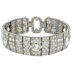 Vintage Art Deco Bracelet with Diamonds in Platinum 950