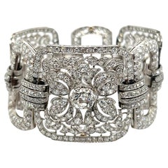 Art déco-Armband aus Platin 950 mit Diamanten im Art déco-Stil