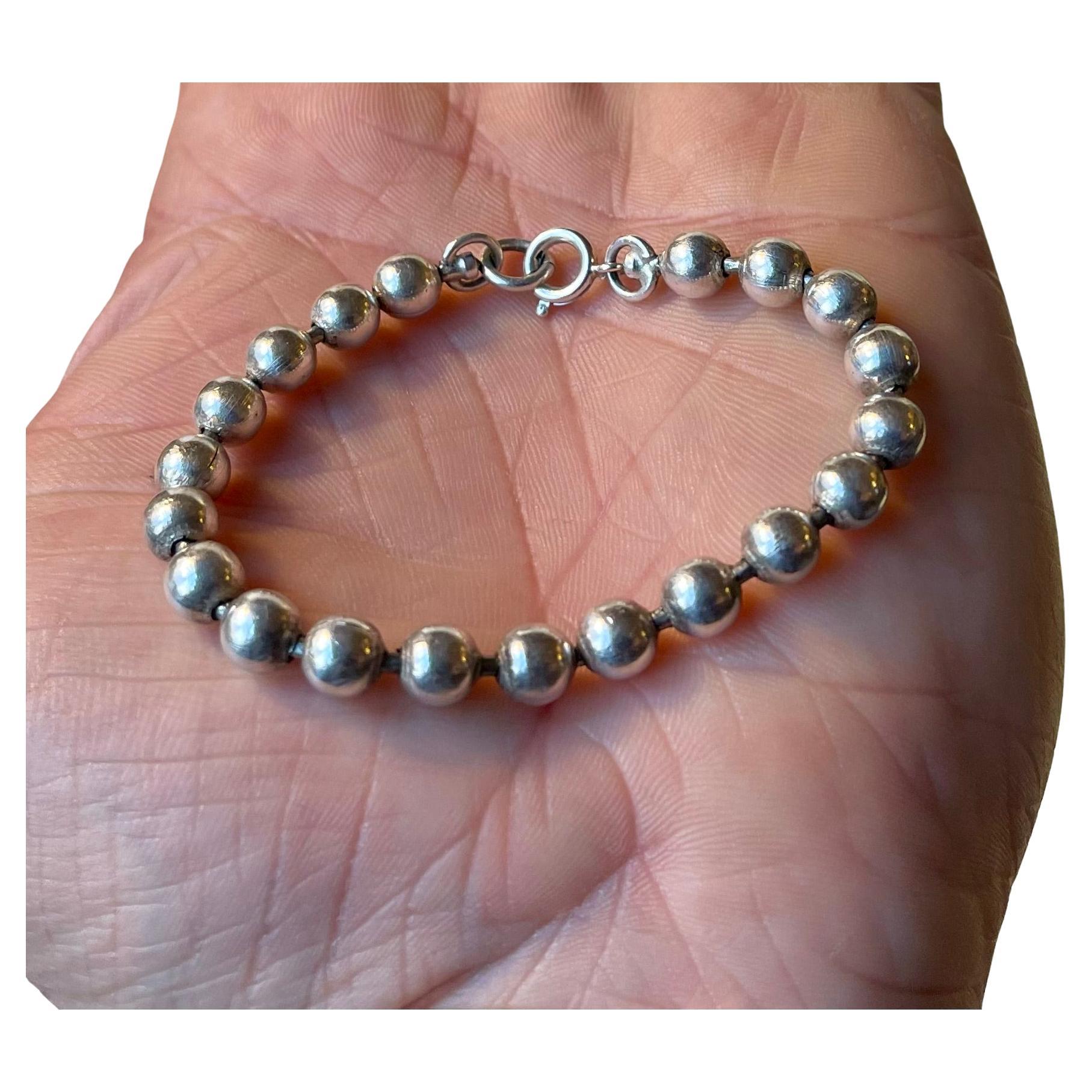 Art Deco Bracelet with Silver 'Pearls', 1930s