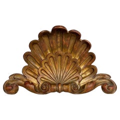 Scultura da parete in gesso Art Deco Brach-Allen con conchiglia