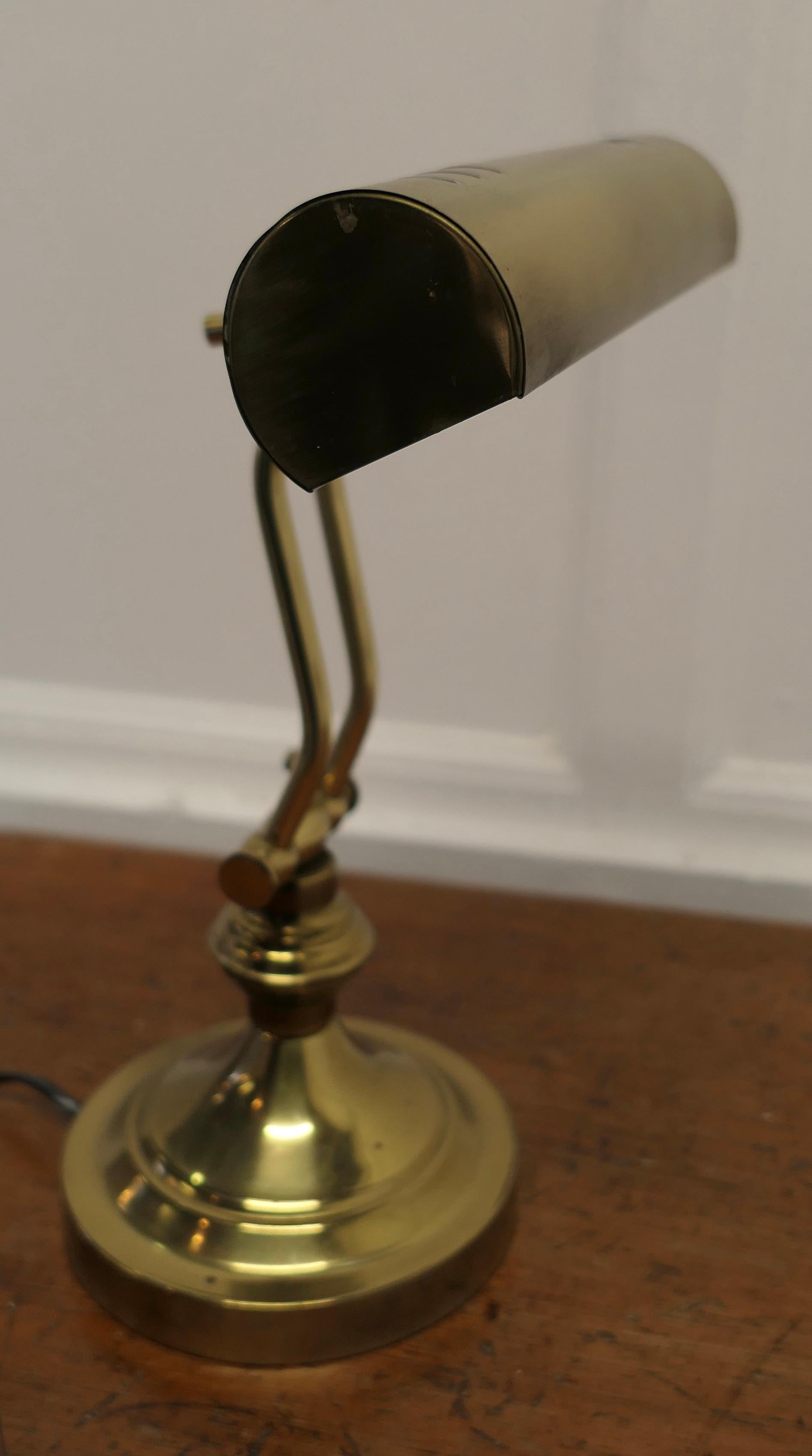 Art Deco Brass Adjustable Bankers Desk Lamp This Is a Great Piece For Sale 1