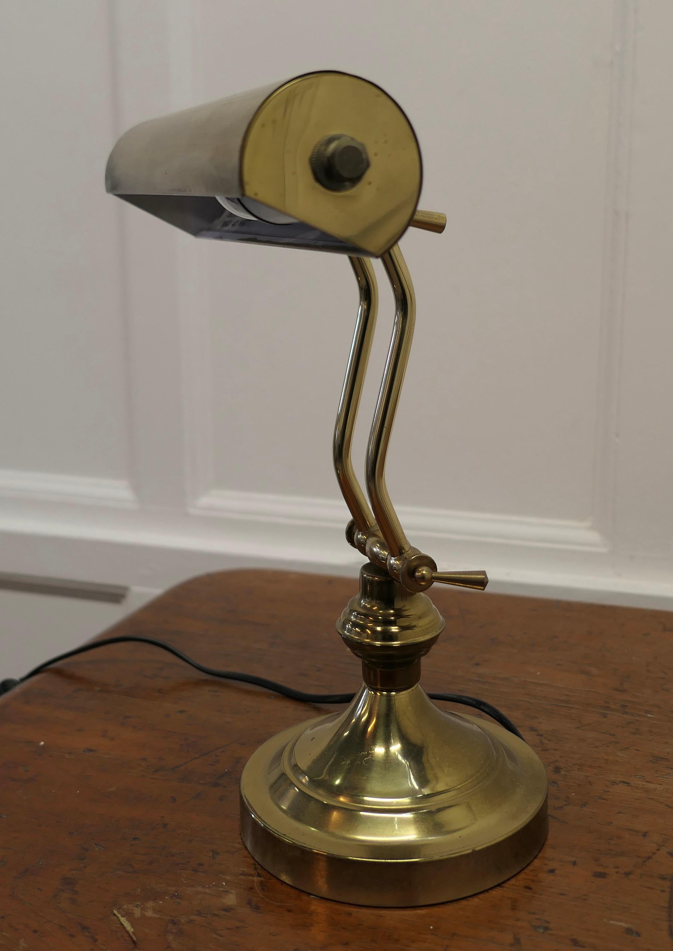 Art Deco Brass Adjustable Bankers Desk Lamp This Is a Great Piece For Sale 5