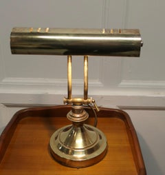 Art Deco Brass Adjustable Bankers Desk Lamp