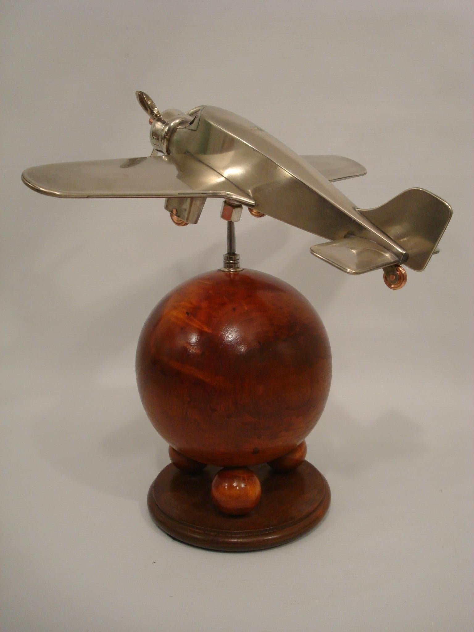 Art Deco Brass Airplane desk Model, U.K. 1930´s For Sale 5