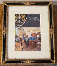 Art Deco Brass and Black Enamel Photo Frame