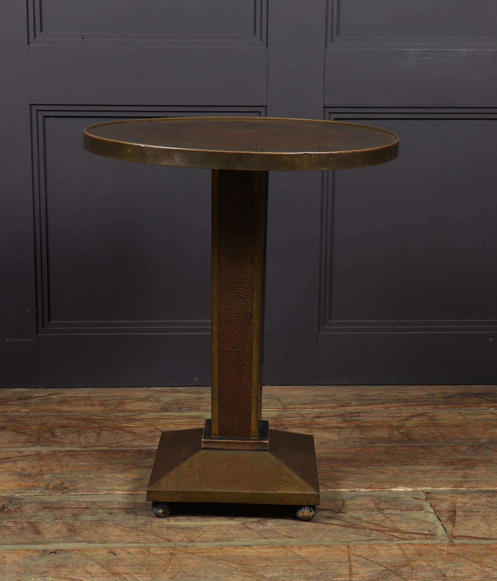 Art Deco Brass and Copper Wine Table c1930 In Excellent Condition In Paddock Wood Tonbridge, GB