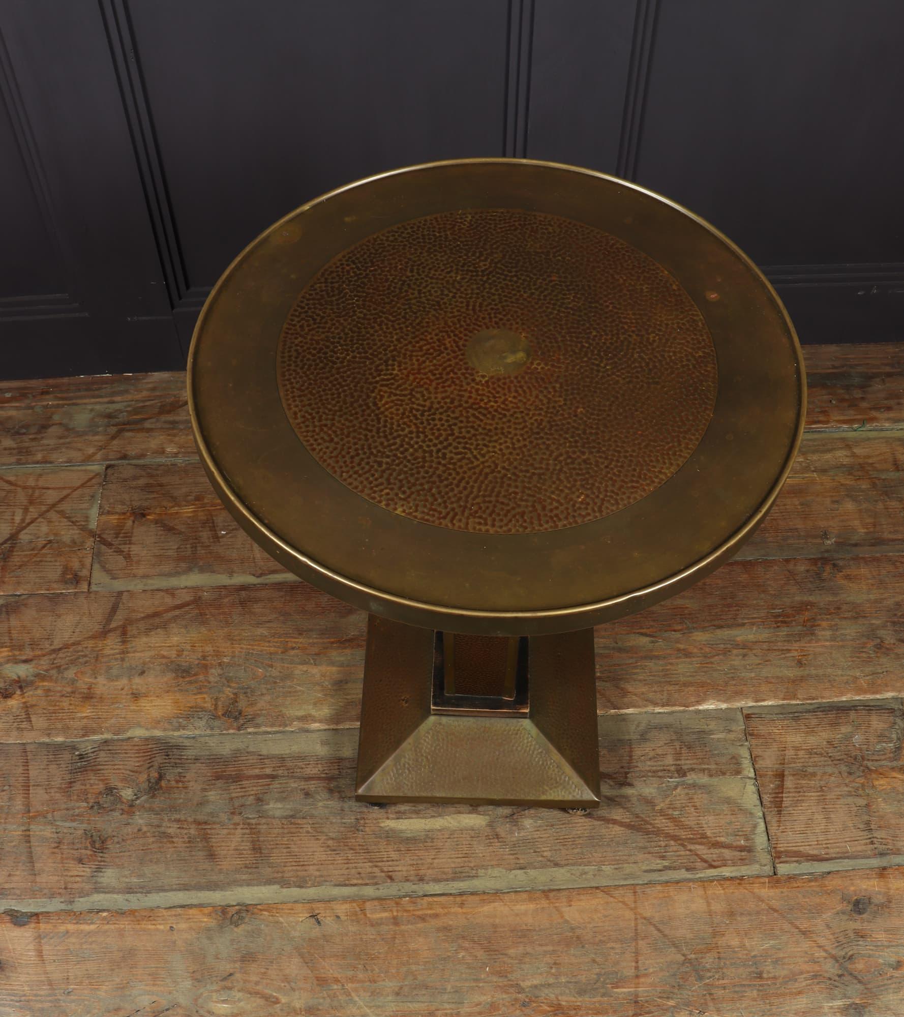 Mid-20th Century Art Deco Brass and Copper Wine Table c1930