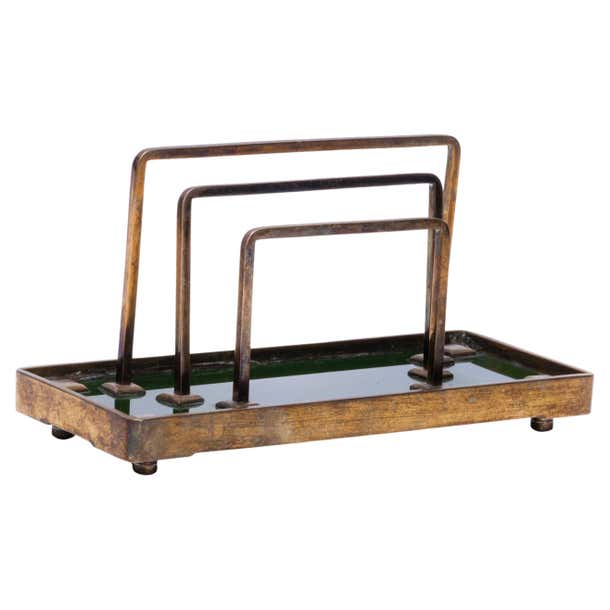 Art Deco Brass and Enamel Letter Rack For Sale at 1stDibs | art deco ...