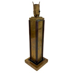 Art Deco Brass and Faux Tortoiseshell Table Lamp