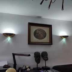 Art Deco Brass and Glass Pair of Wall Lights in the style of Jean Perzel