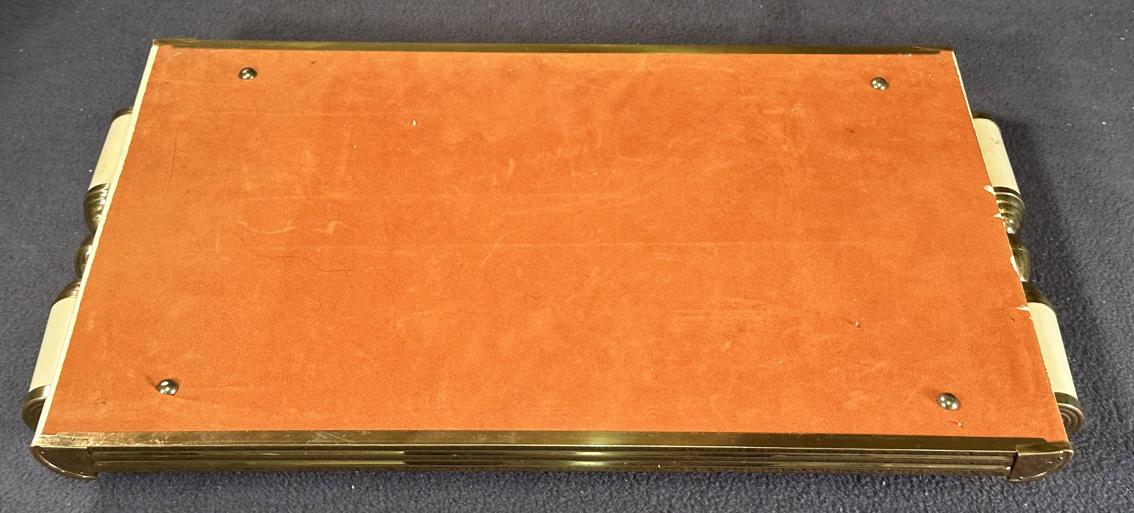 Art Deco Brass and Mirror Tray, France 1935 12