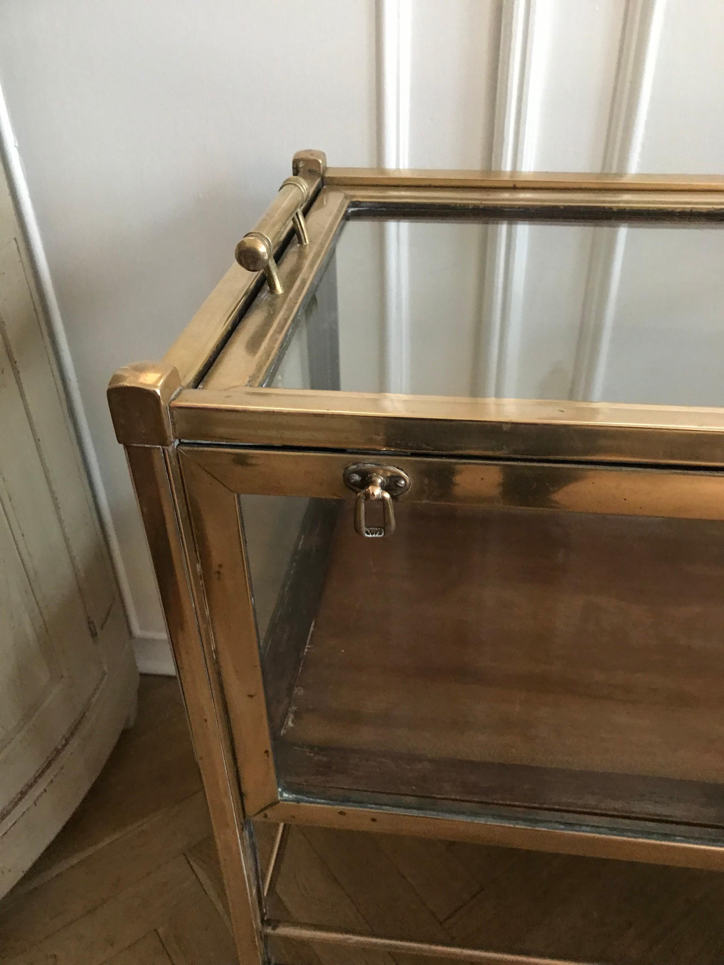 Art Deco Brass and Wood Bar Cart Trolley by Ernst Rockhausen, Germany, 1920s 10