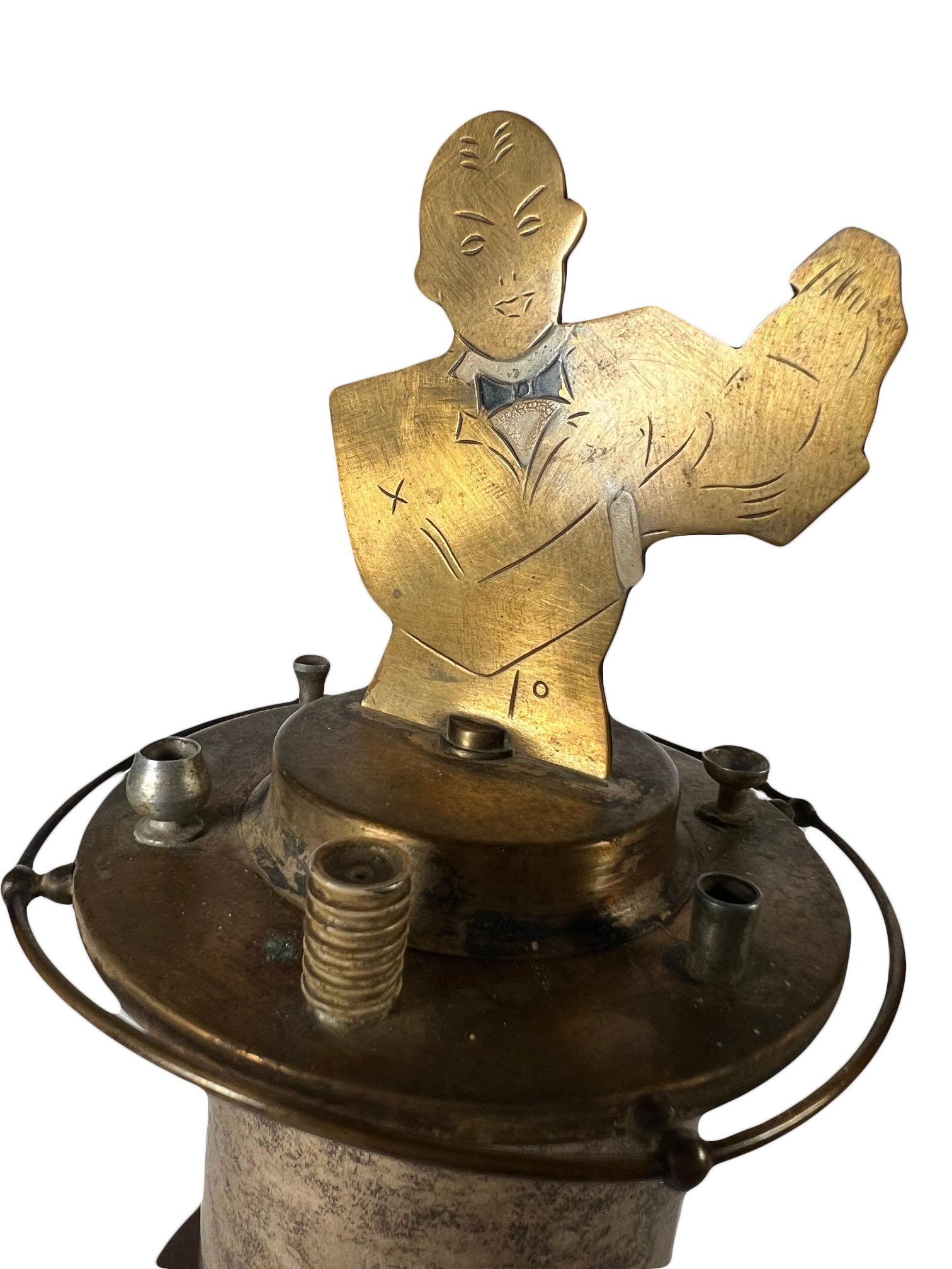 German Art Deco Brass Bartender Cigarette Holder For Sale