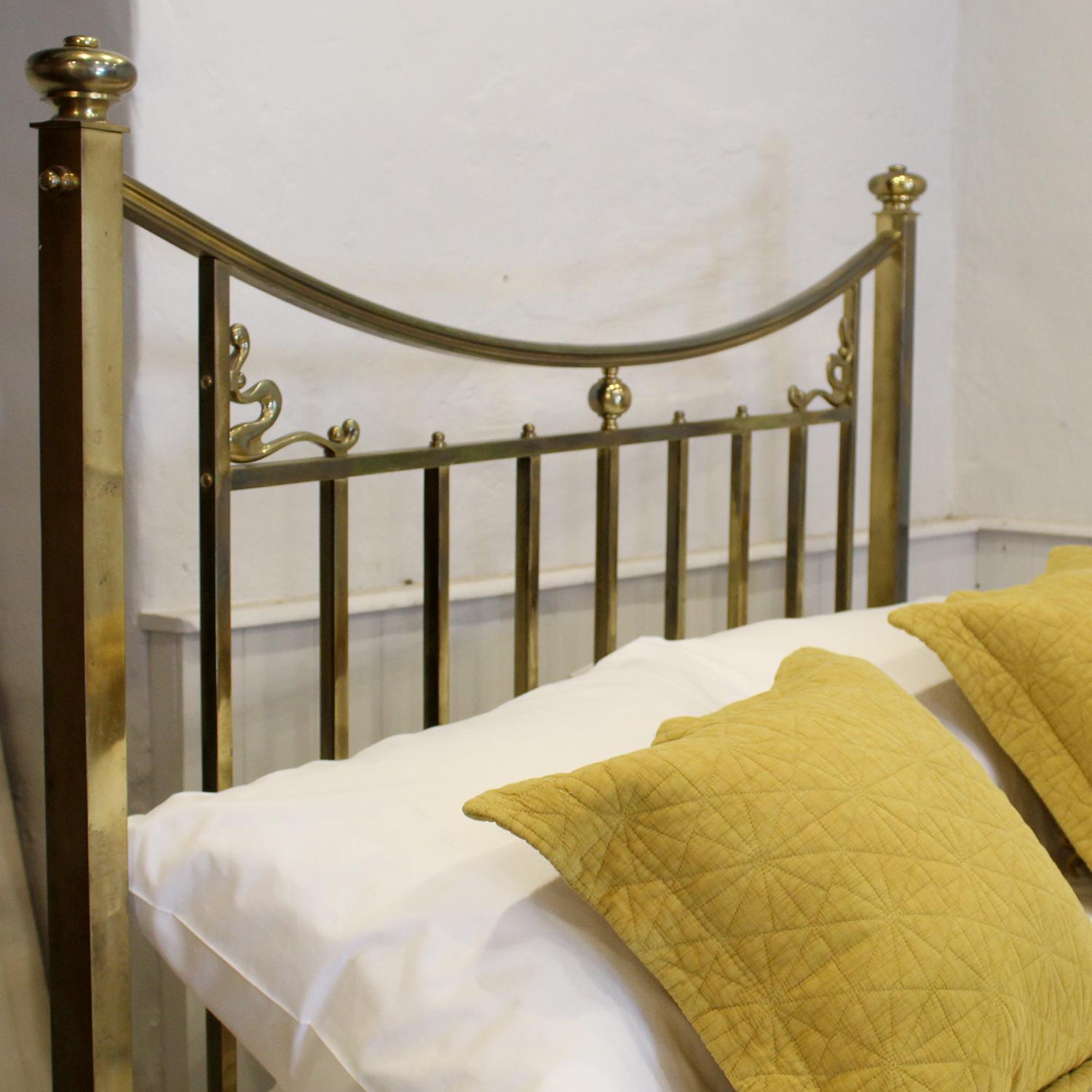 Early 20th Century Art Deco Brass Bed, MD122