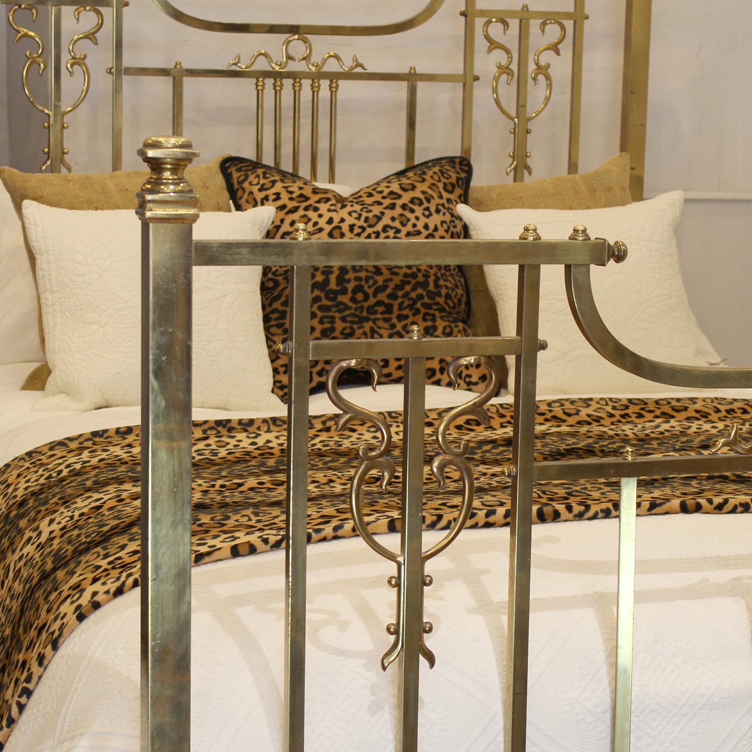 Early 20th Century Art Deco Brass Bed, Md127