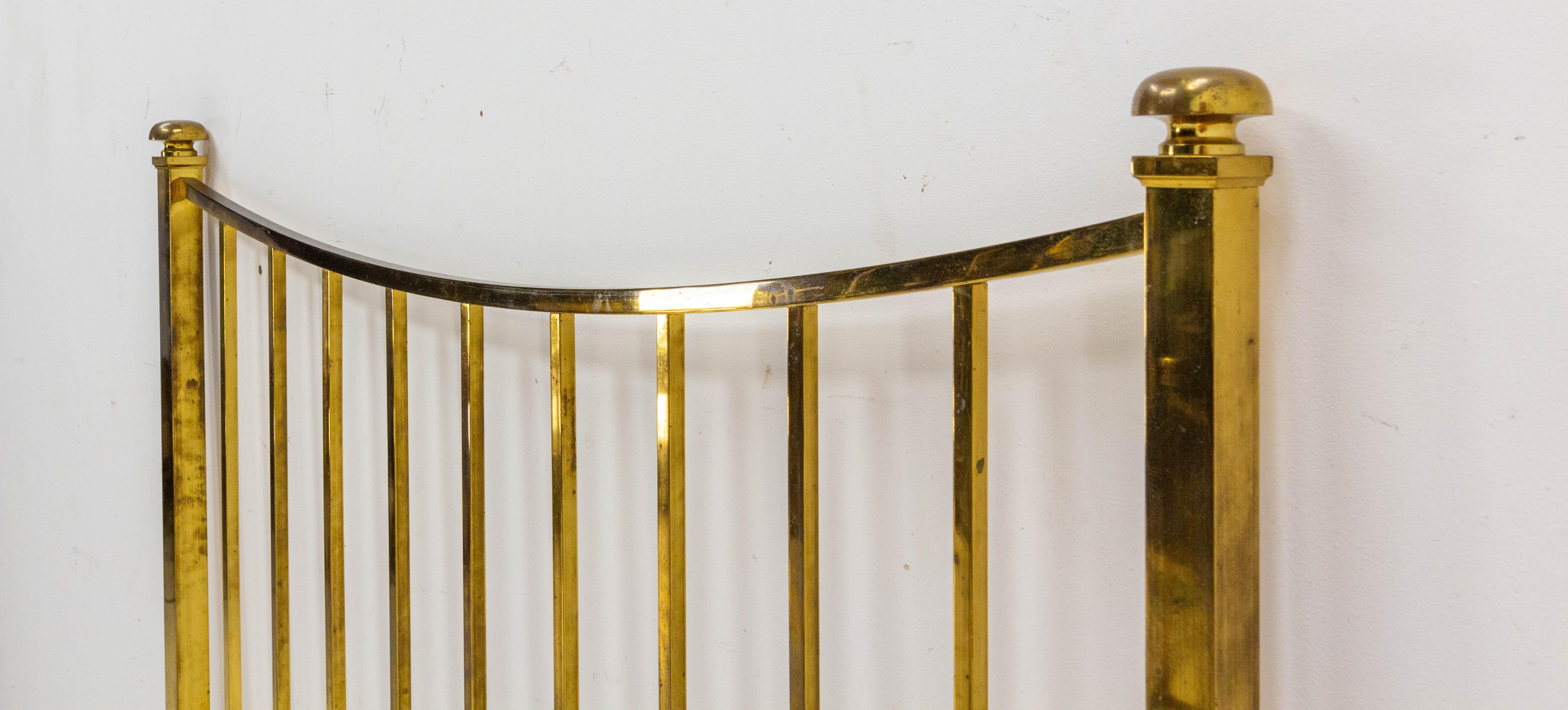 20th Century Art Deco Brass Bed US Double Bed UK Full Size French, c. 1930 For Sale