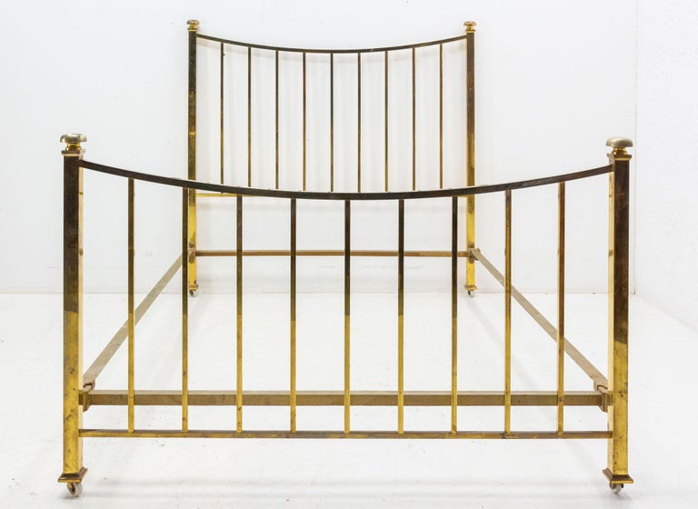 Art Deco Brass Bed US Double Bed UK Full Size French, c. 1930 For Sale