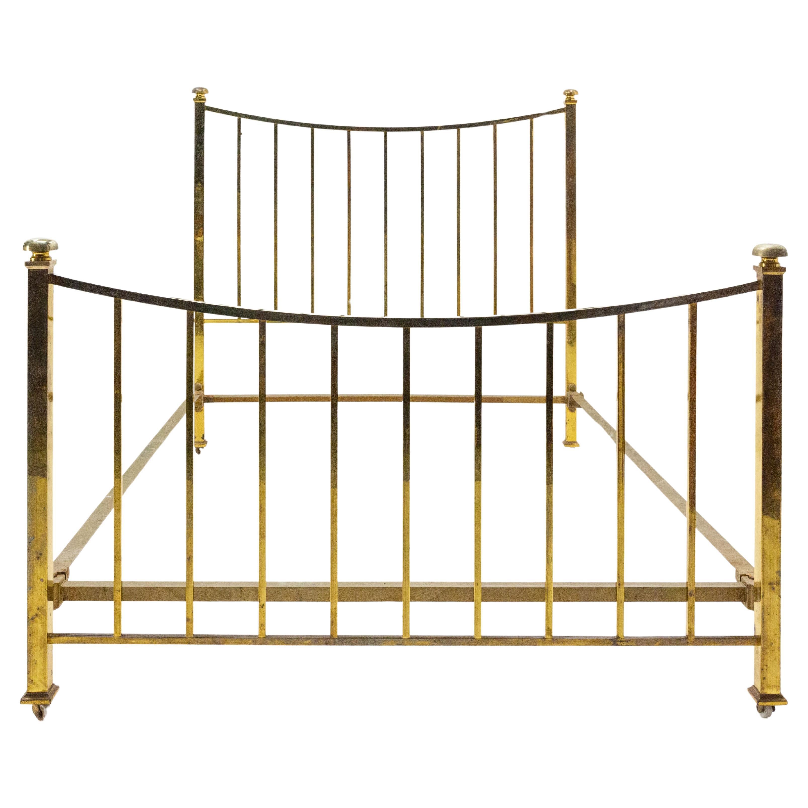 Art Deco Brass Bed US Double Bed UK Full Size French, c. 1930 For Sale
