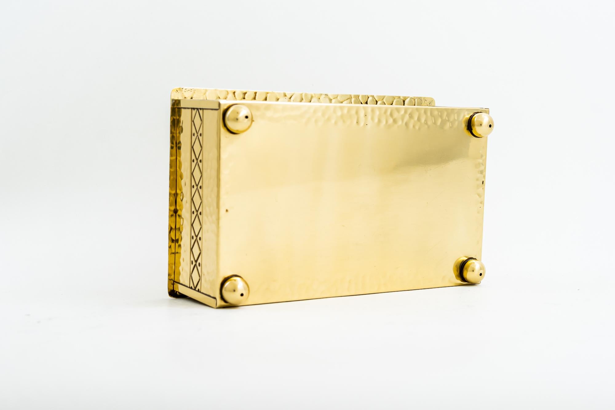 Art Deco Brass Box around 1920s For Sale 8
