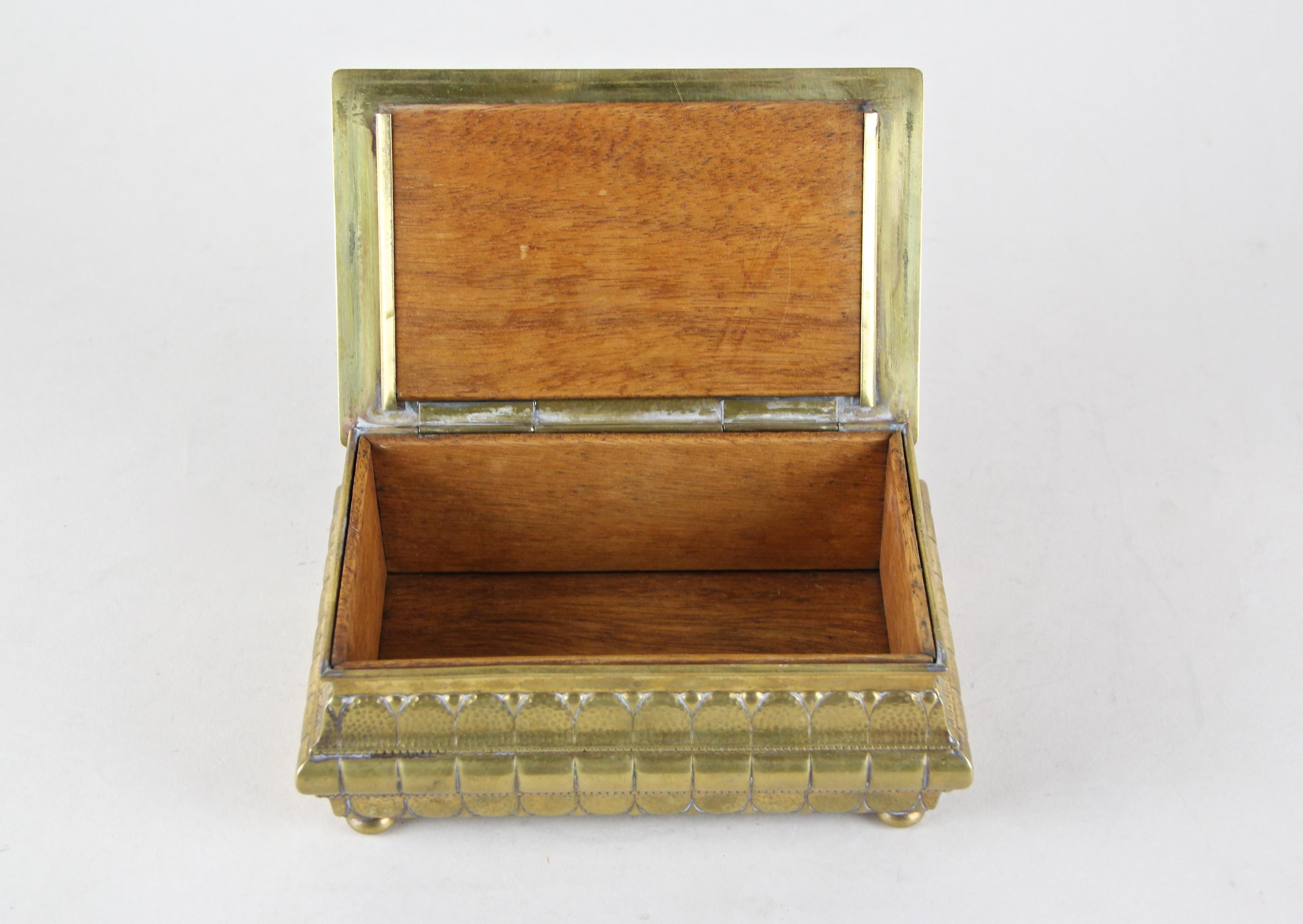 Art Deco Brass Box by WMF, Germany, circa 1920 In Good Condition In Lichtenberg, AT