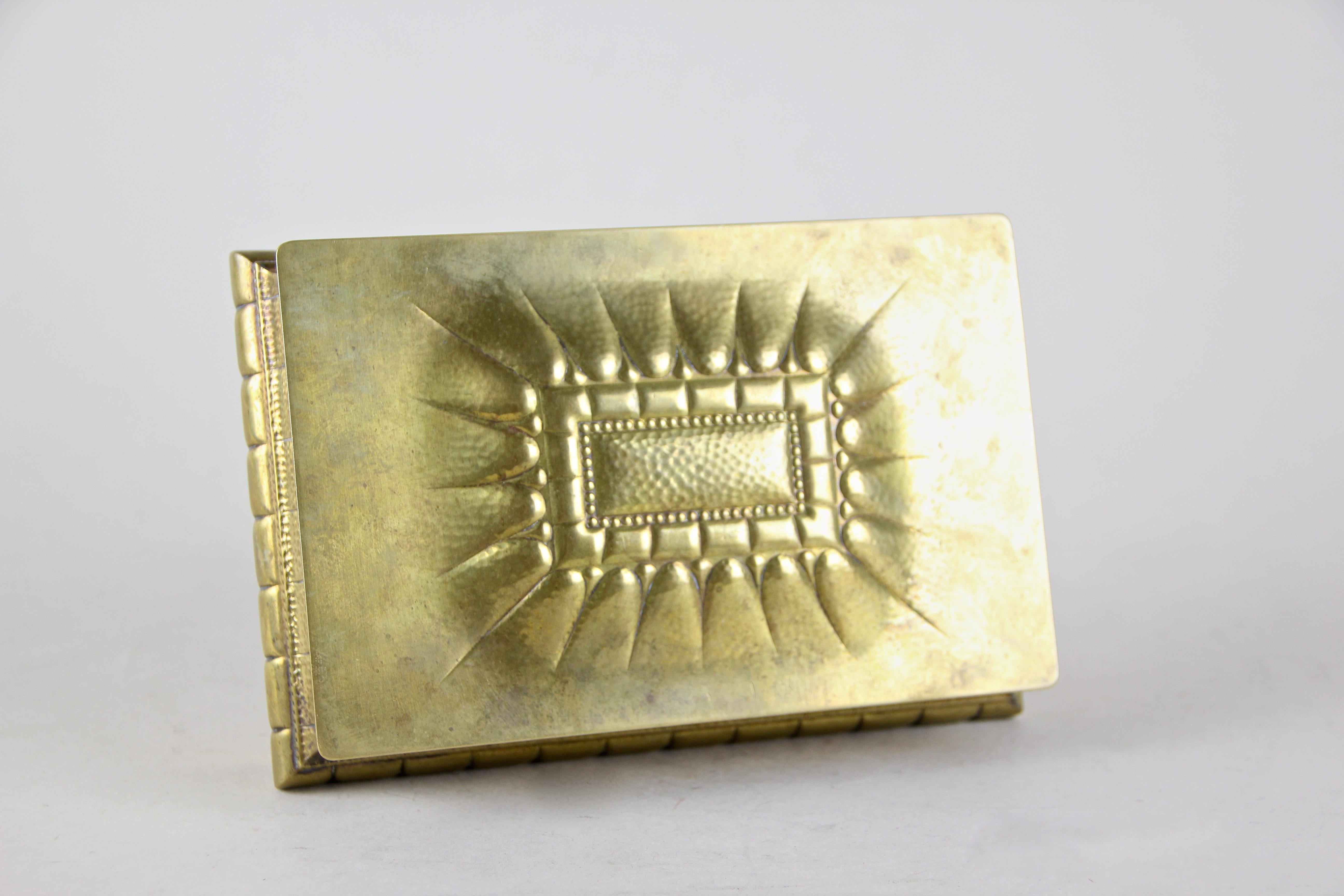 Art Deco Brass Box by WMF, Germany, circa 1920 4