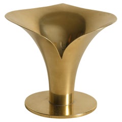 Portacandele in ottone Art Deco Calla Lily di Carl-Einar Borgström per Ystad-Metall