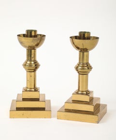 Candelieri in ottone Art Deco