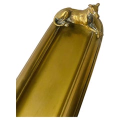Art Deco Brass Catchall with Dogs, Early 20th Century