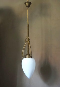 Art Deco Deckenlampe aus Messing