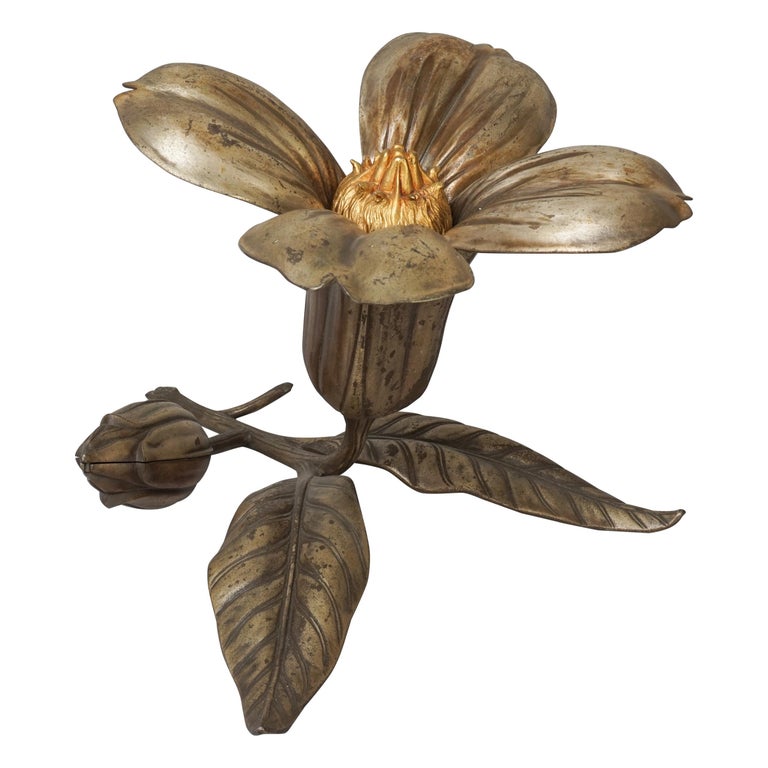 Art Deco Brass Cigarette Dispenser Flower, Matchstick Holder and Ashtray  Petals at 1stDibs