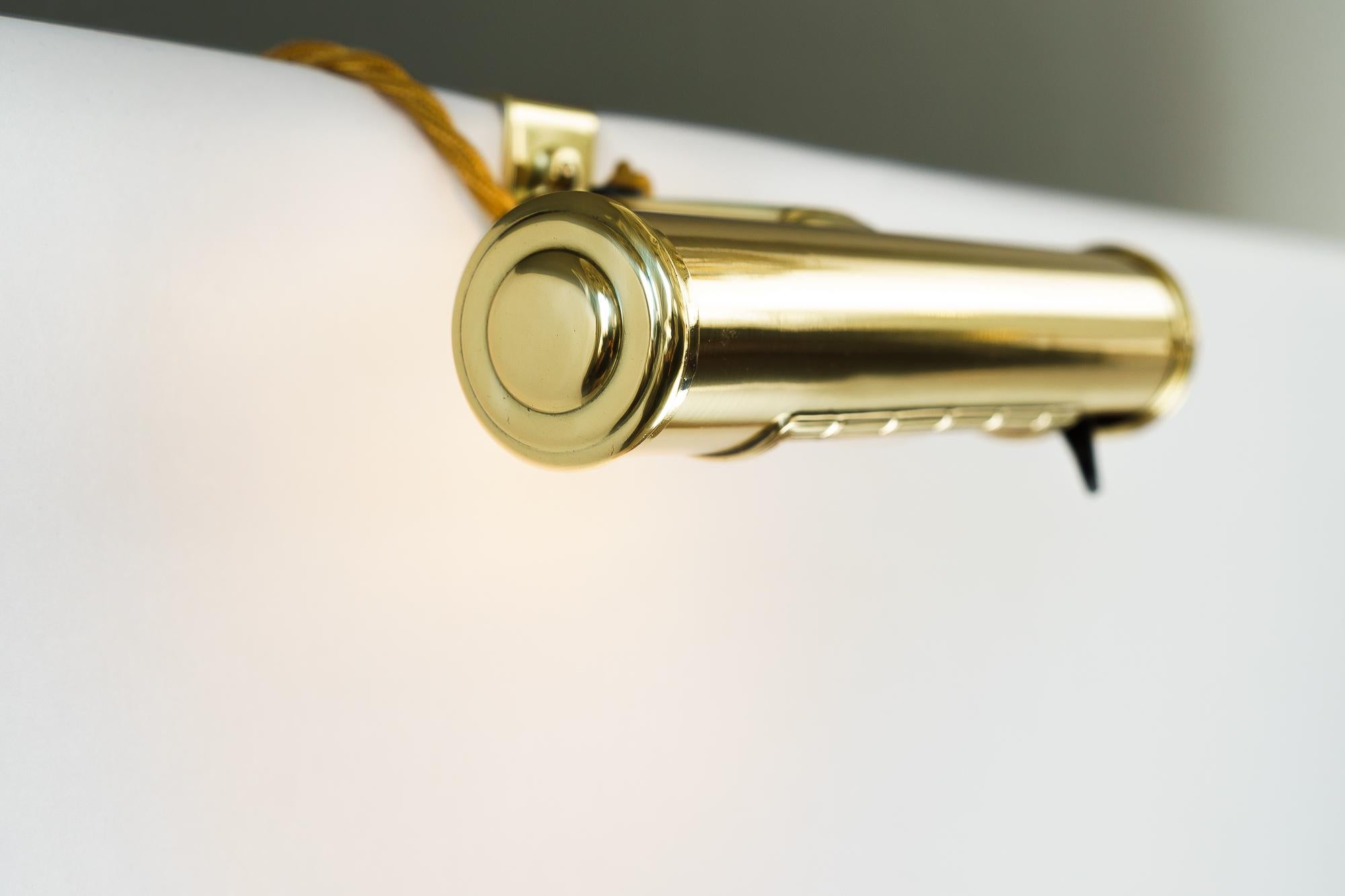 Art Deco Messinglampe Wien um 1920er Jahre im Angebot 4