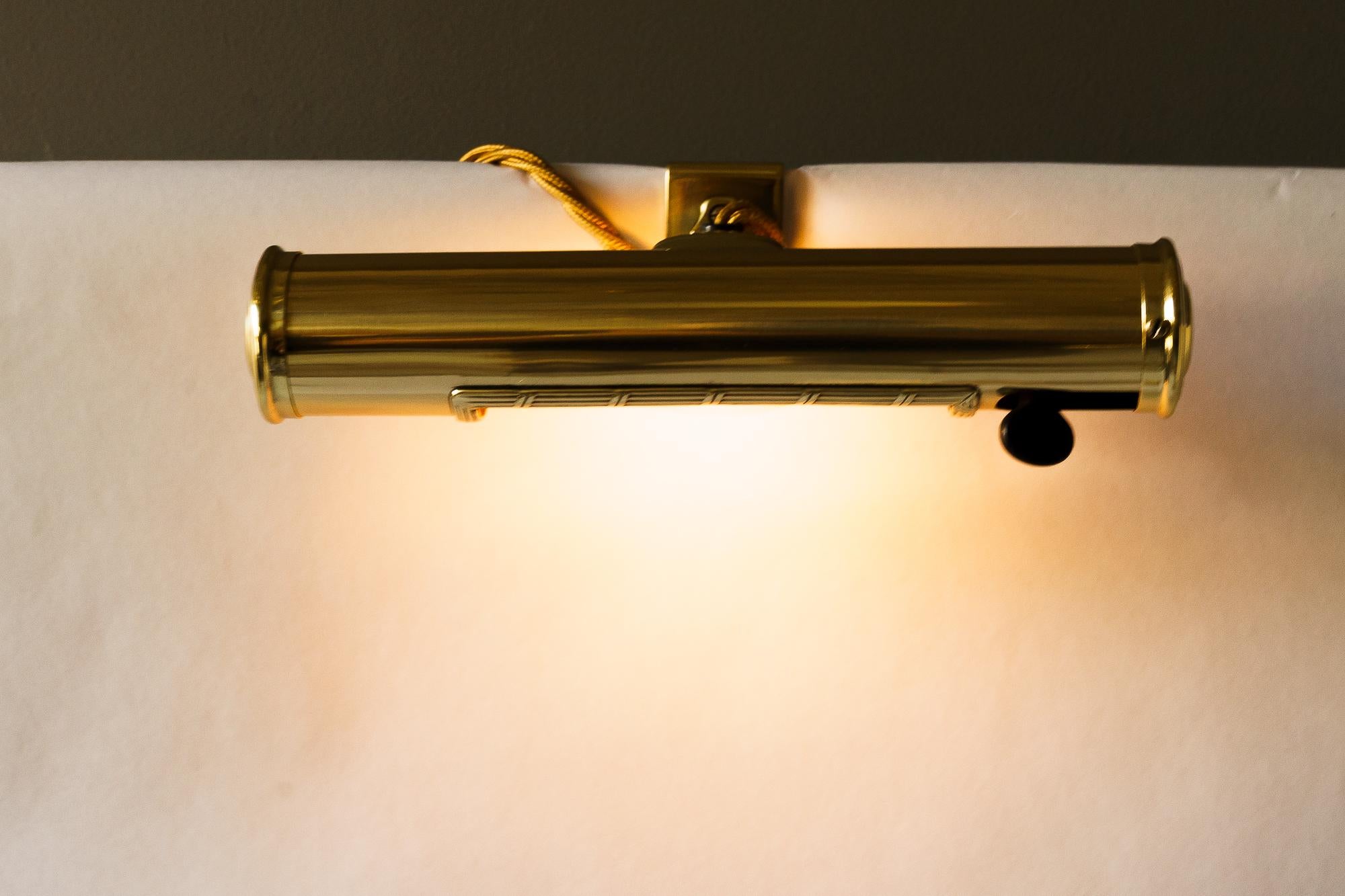 Art Deco Messinglampe Wien um 1920er Jahre im Angebot 7