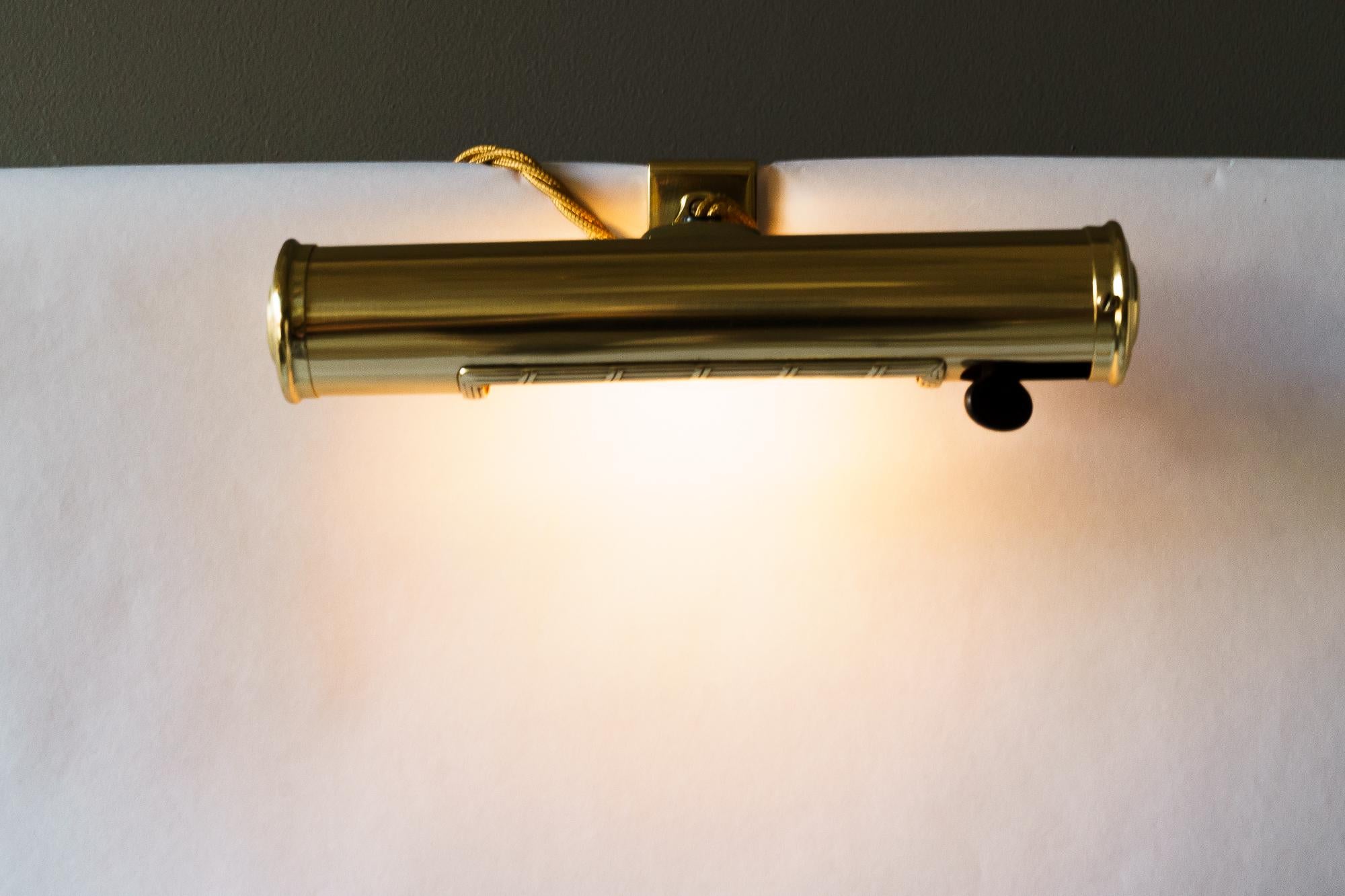 Art Deco Messinglampe Wien um 1920er Jahre im Angebot 8
