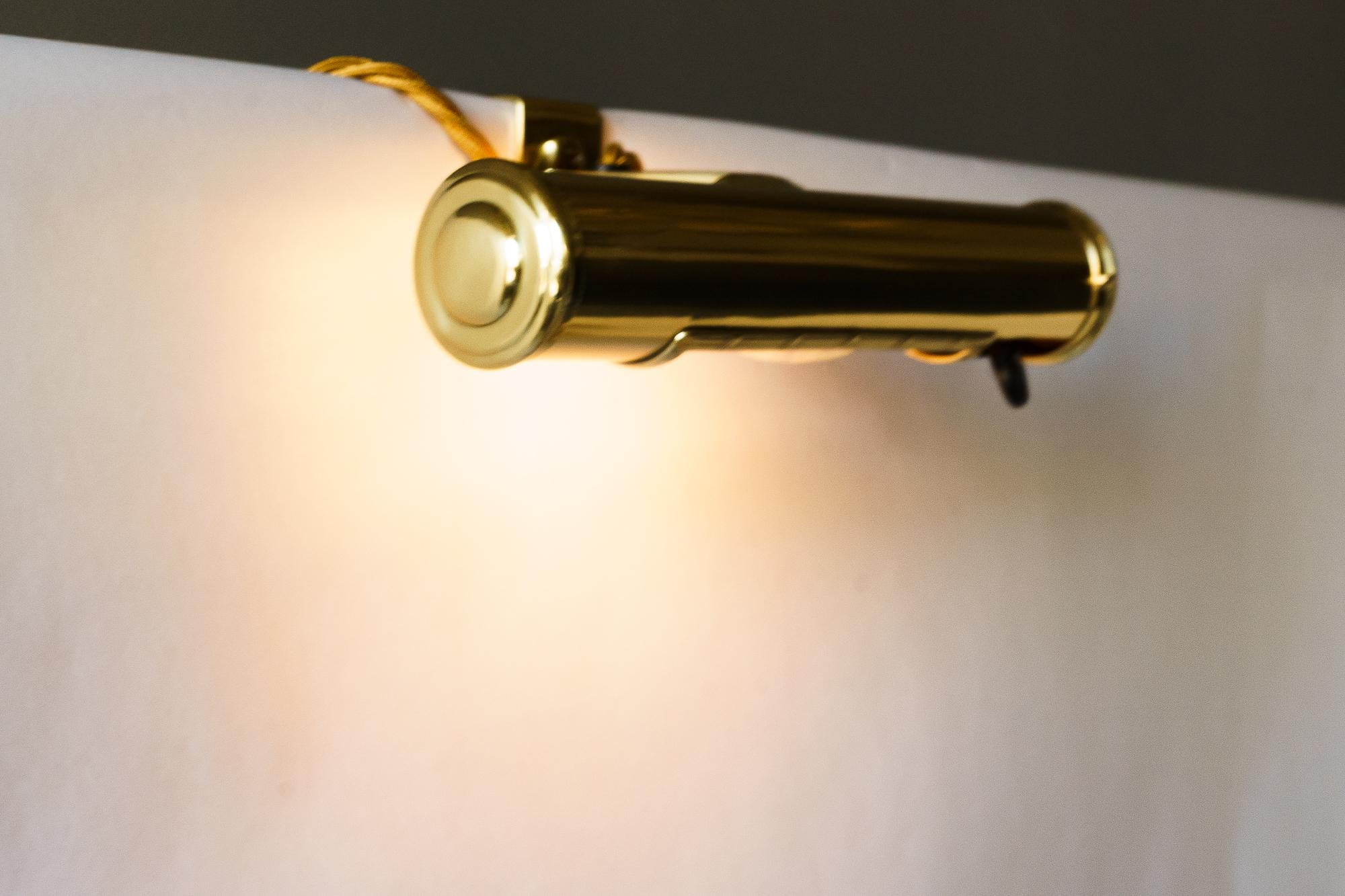 Art Deco Messinglampe Wien um 1920er Jahre im Angebot 9
