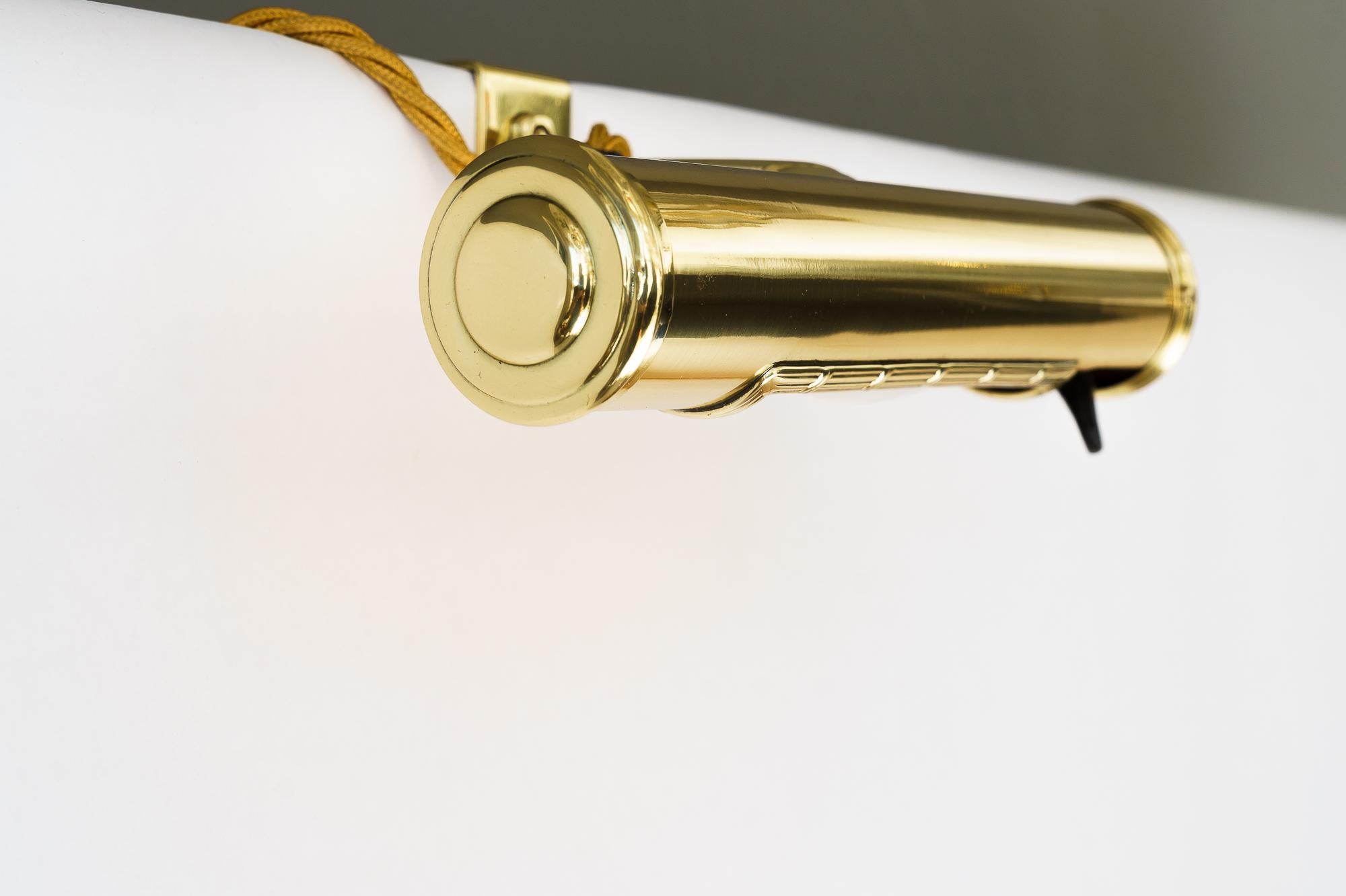 Art Deco Messinglampe Wien um 1920er Jahre im Angebot 2