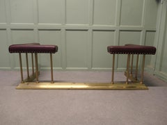 Art Deco Brass Club Fender, Fireside Bench