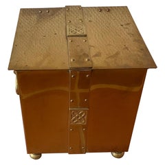 Art Deco Brass Coal Scuttle