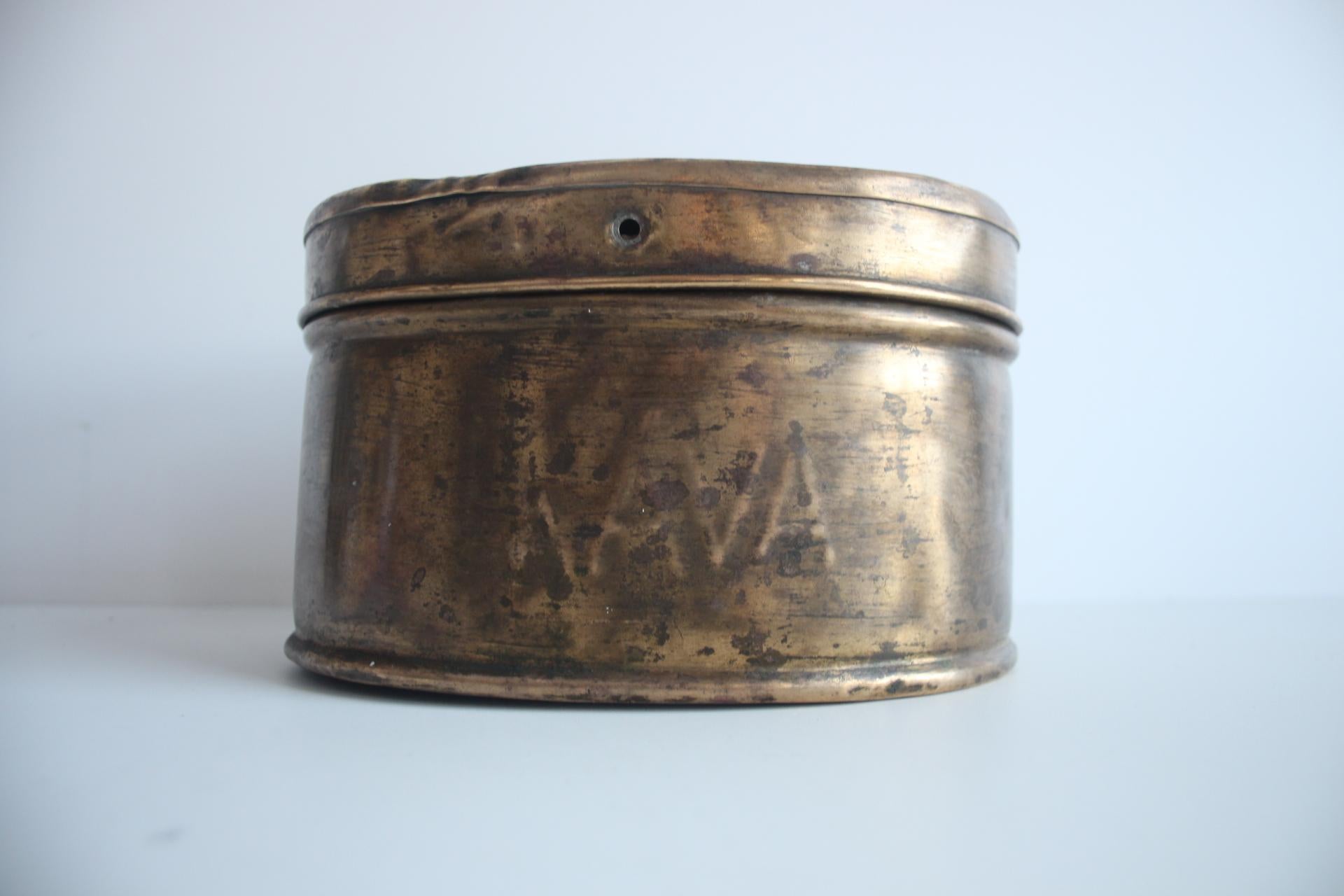 Art Déco Scatola da caffè in ottone Art déco, anni '20 circa. in vendita