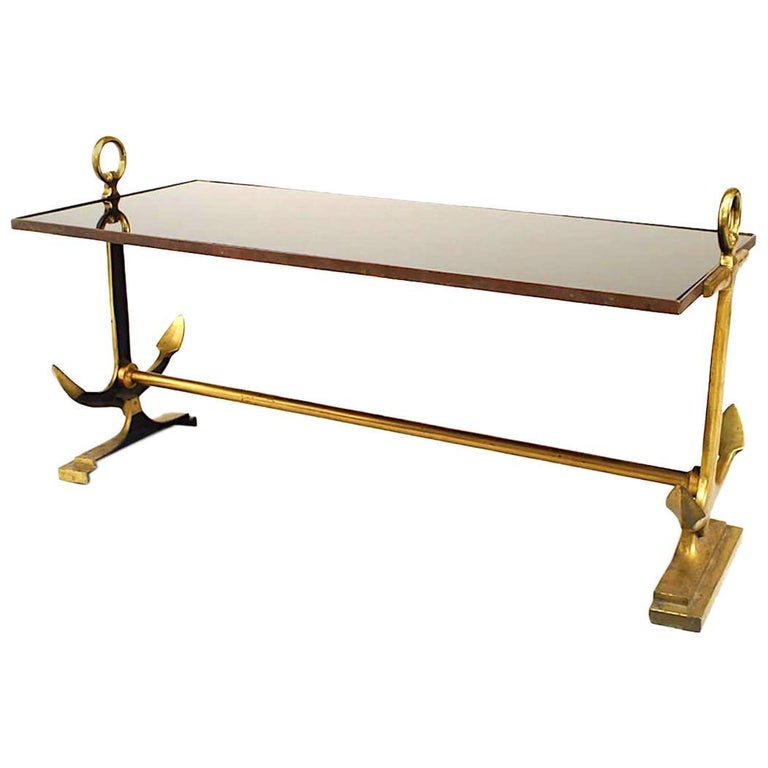 Art Deco Brass Coffee Table For Sale at 1stDibs