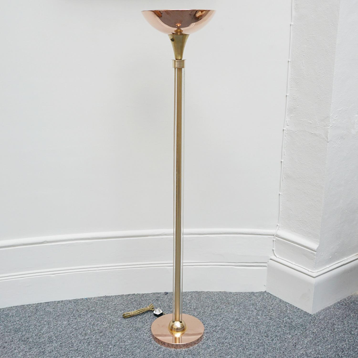 brass uplighter floor lamp