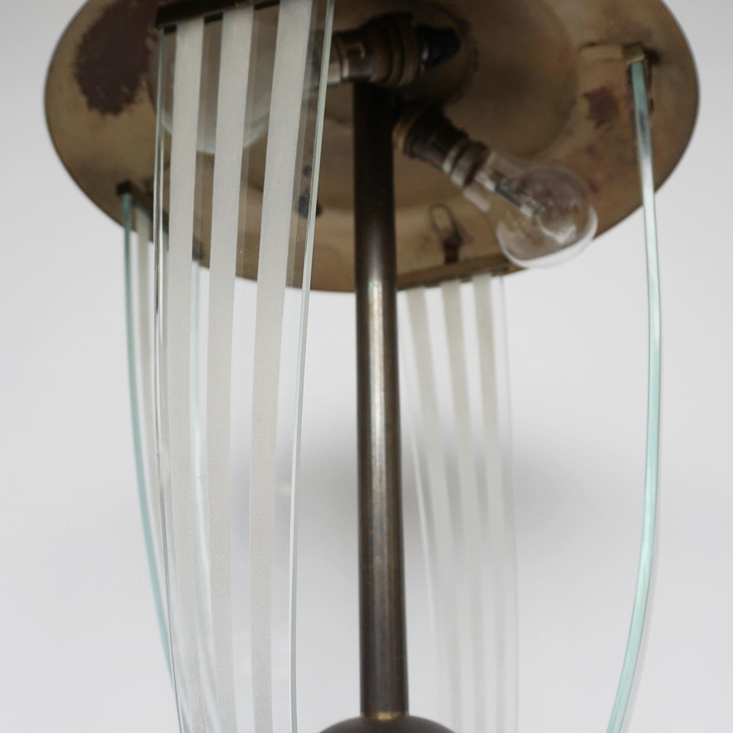 Art Deco Brass & Copper Table Lamp 1